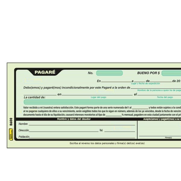 PAGARE 8600 PRINTAFORM 9X21.5CM. 50H. E.12 C.72 .